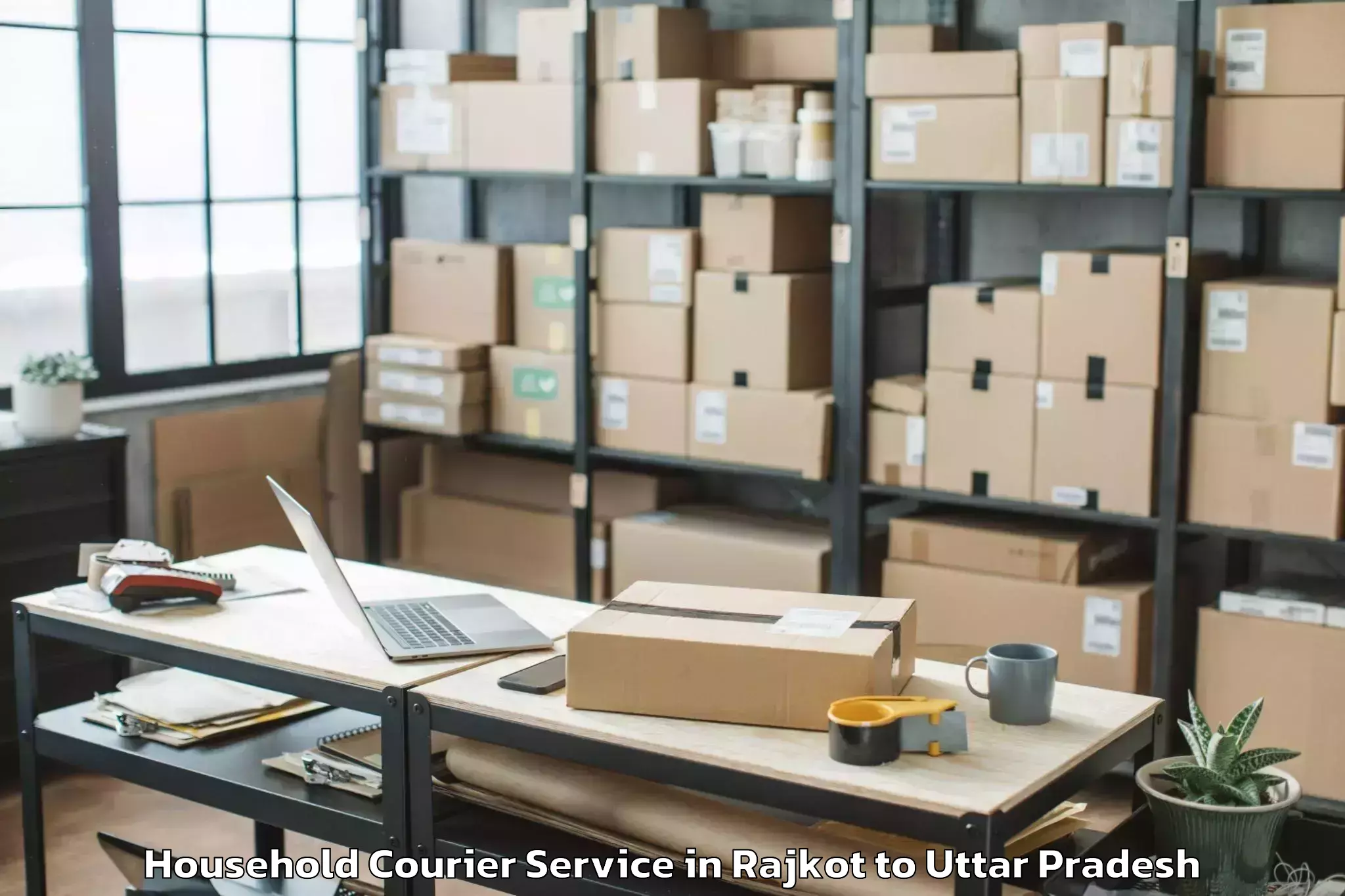 Comprehensive Rajkot to Katghar Lalganj Household Courier